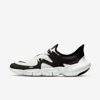 Nike Free RN 5.0 - Férfi Futócipő - Fehér/Fekete/Fekete